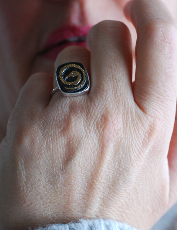 Eternal Return Ring Vintage Serpent Reverse Intaglio