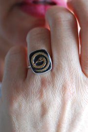 Eternal Return Ring Vintage Serpent Reverse Intaglio