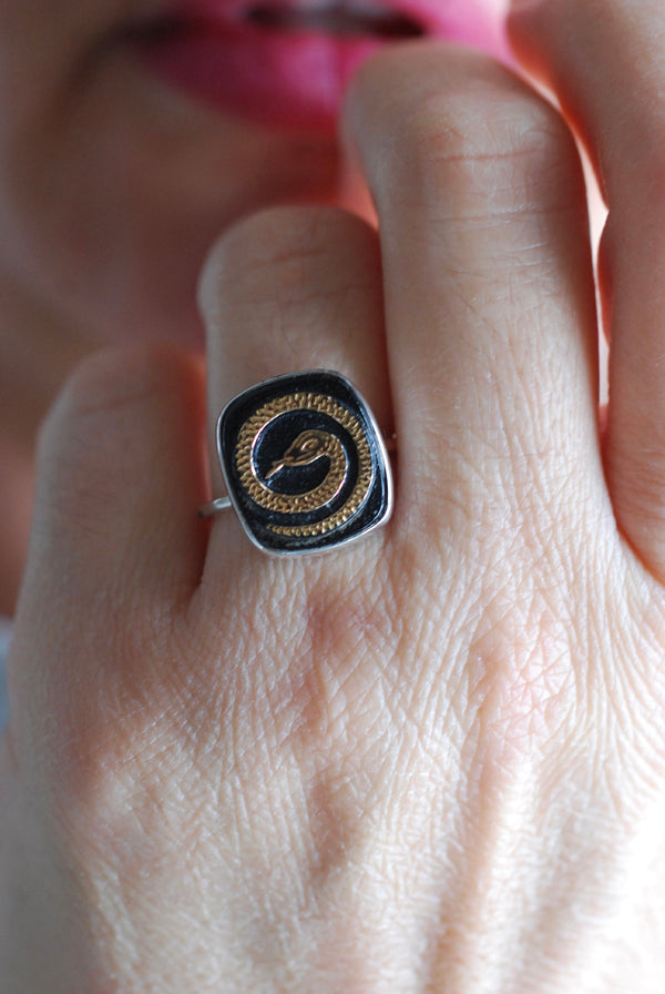 Eternal Return Ring Vintage Serpent Reverse Intaglio