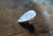 Falling Snow Ring Rare Form Old Stock Montana Dendritic Agate