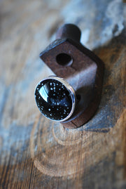 Snowy Night Ring Cosmic Obsidian