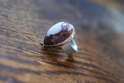 Dollybird Snowy Opal Ring White Fire Opal