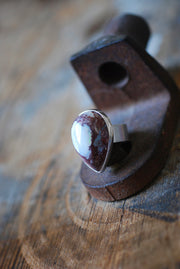 Dollybird Snowy Opal Ring White Fire Opal