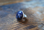 Starlit Eve Sapphire Quartz Ring