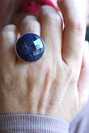 Starlit Eve Sapphire Quartz Ring