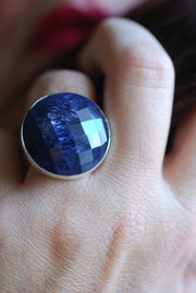 Starlit Eve Sapphire Quartz Ring
