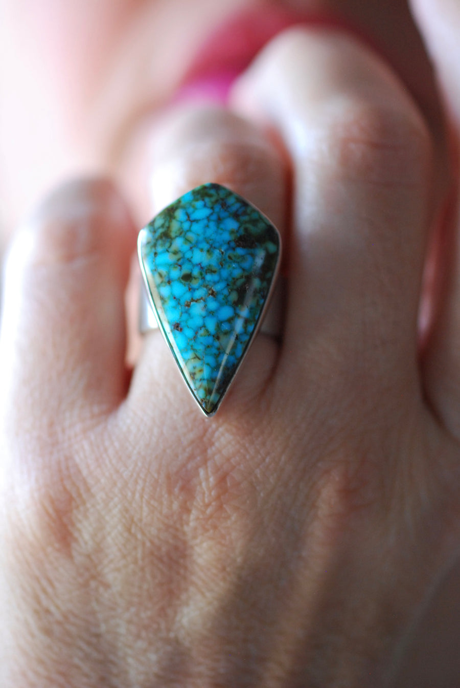 Spiderweb Kingman Ring American Turquoise