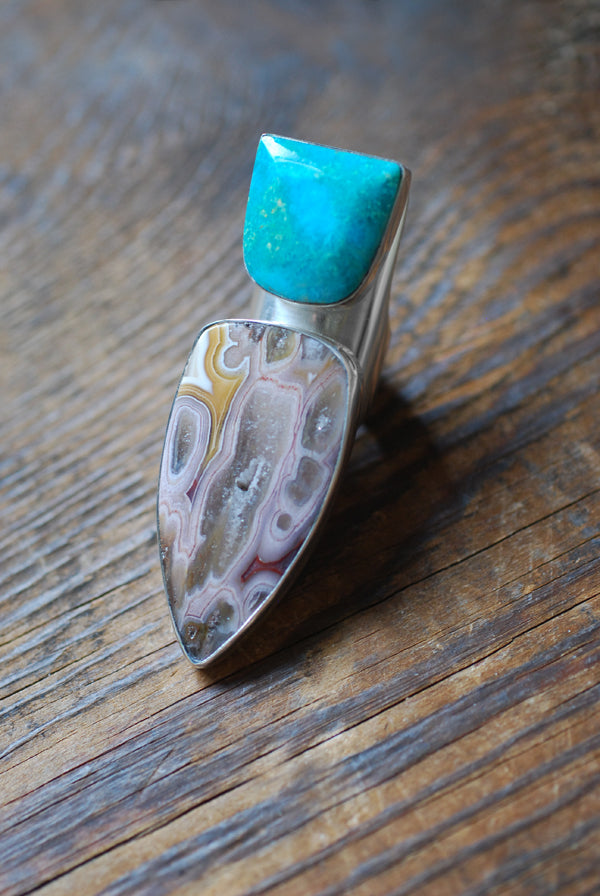 Côte d’Azur Ring Collectors Agate And Turquoise