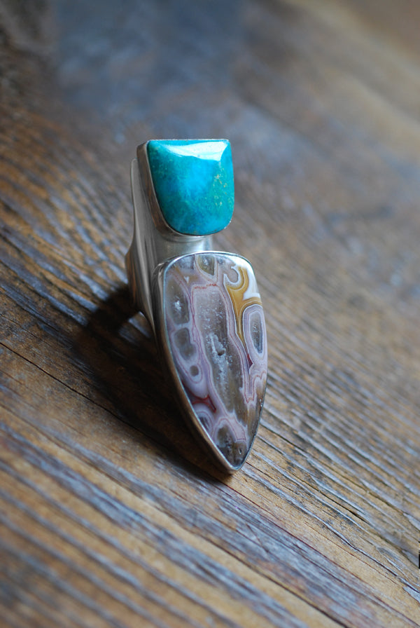 Côte d’Azur Ring Collectors Agate And Turquoise