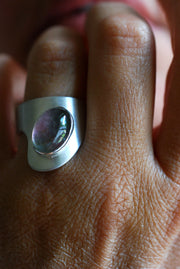 Pink And Green Watermelon Tourmaline Sculpted Ring