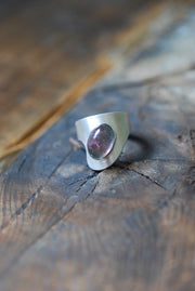 Pink And Green Watermelon Tourmaline Sculpted Ring