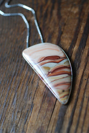 Peachy Horizon Pendant Rolling Hills Wave Dolomite