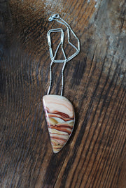 Peachy Horizon Pendant Rolling Hills Wave Dolomite