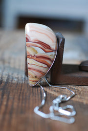 Peachy Horizon Pendant Rolling Hills Wave Dolomite