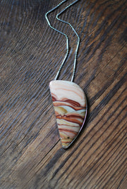 Peachy Horizon Pendant Rolling Hills Wave Dolomite