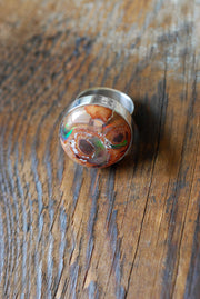 Rainbow Fire Opal Statement Ring