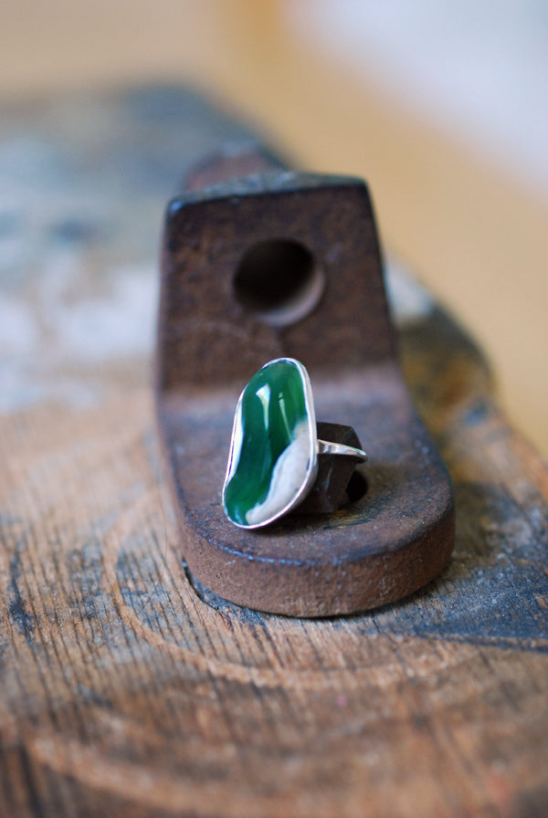 Wyoming Apple Jade Ring