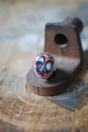 Dollybird Raw Rainbow Fire Opal Ring