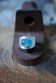 Blue Tourmaline Sculpted Ring