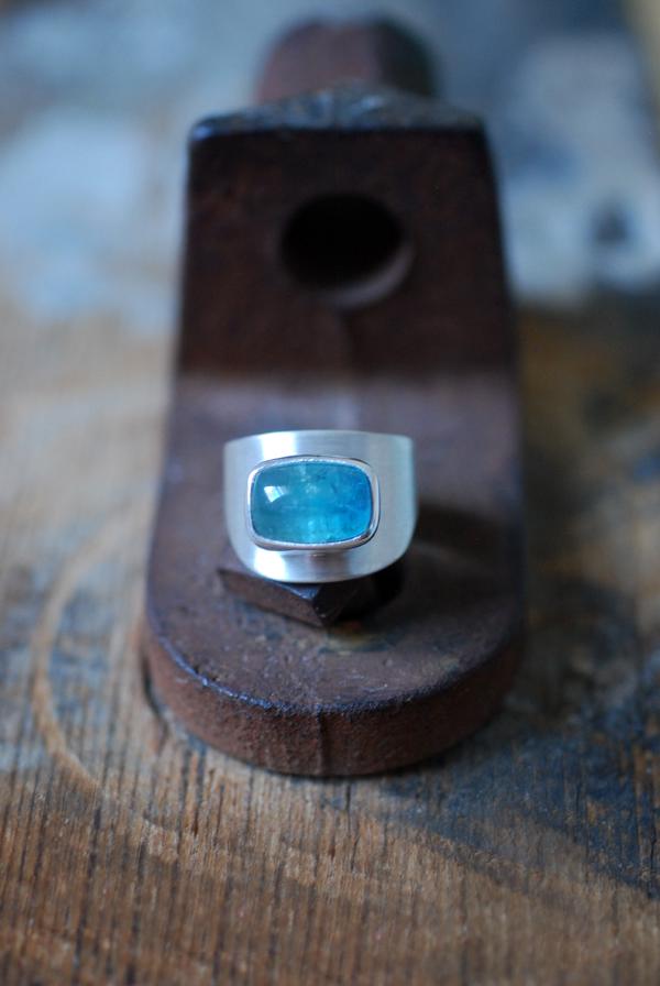 Blue Tourmaline Sculpted Ring