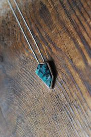 Raw Emerald Trapiche Pendant