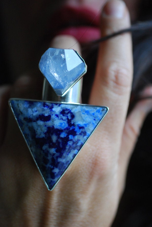 Azure Star Ring Collector's Lapis And Dumortierite
