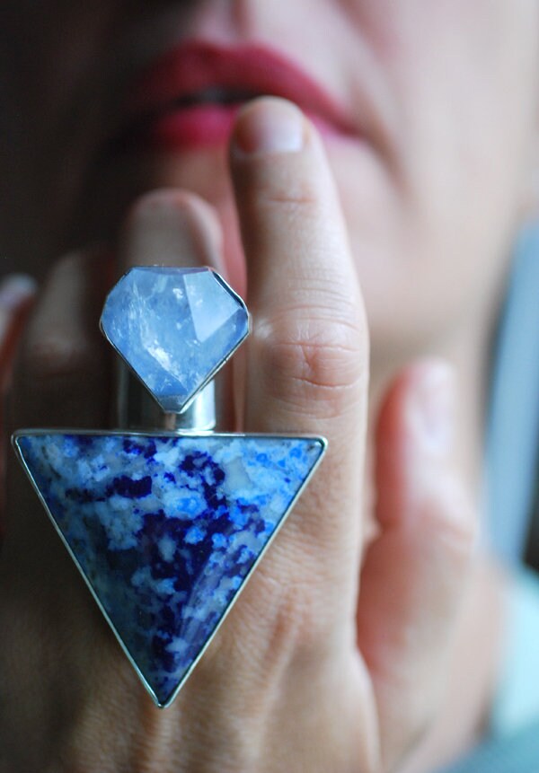 Azure Star Ring Collector's Lapis And Dumortierite