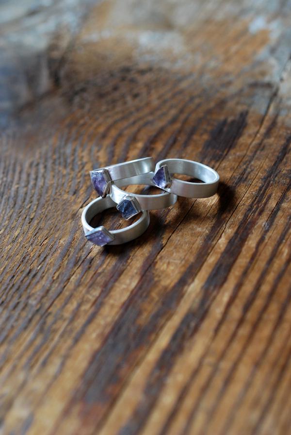 Vittoria Stacking Rings Lavender Spinel