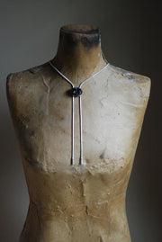 Garnet Sparkle Bolo Necklace Adjustable Slide Crystal Drusy