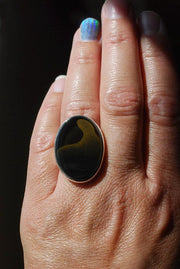 Golden Ribbon Ring Collector's Obsidian