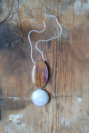 Lavender Jade Pendulum Necklace