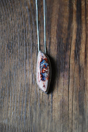Raw Blue Fire Opal Necklace
