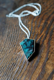 Raw Emerald Trapiche Pendant