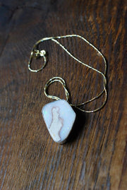 Spencer Rainbow Opal Pendant American Mined Idaho Opal