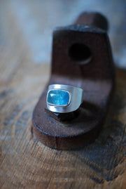 Blue Tourmaline Sculpted Ring