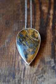 Wild Fern Shimmer Necklace Collector's Golden Dendritic Quartz