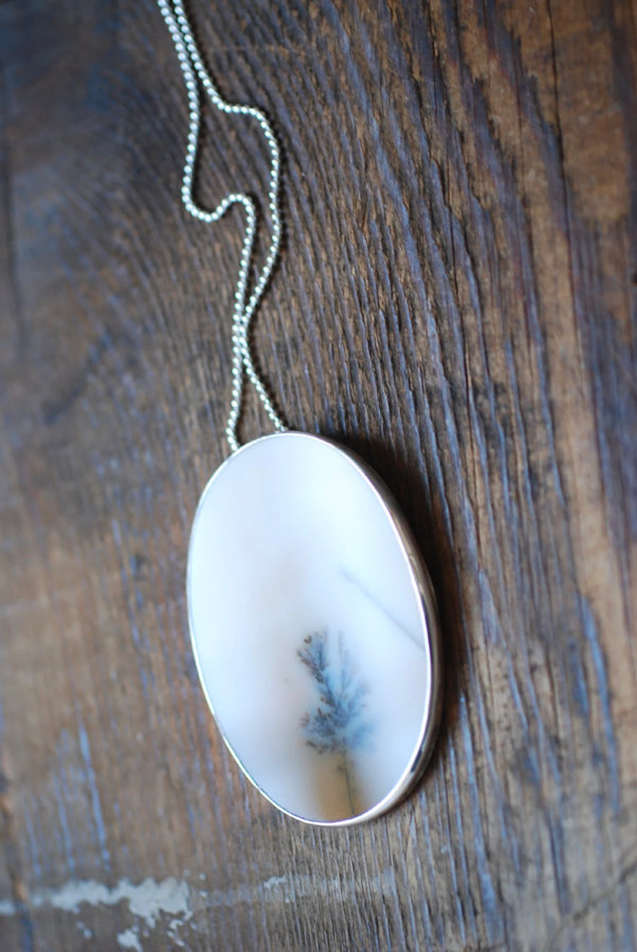 Grow Necklace Dendritic Landscape Agate