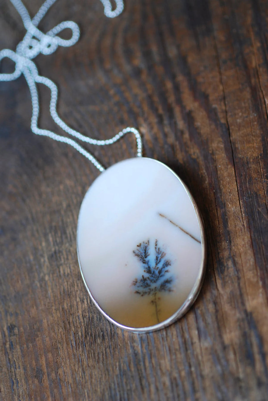 Grow Necklace Dendritic Landscape Agate