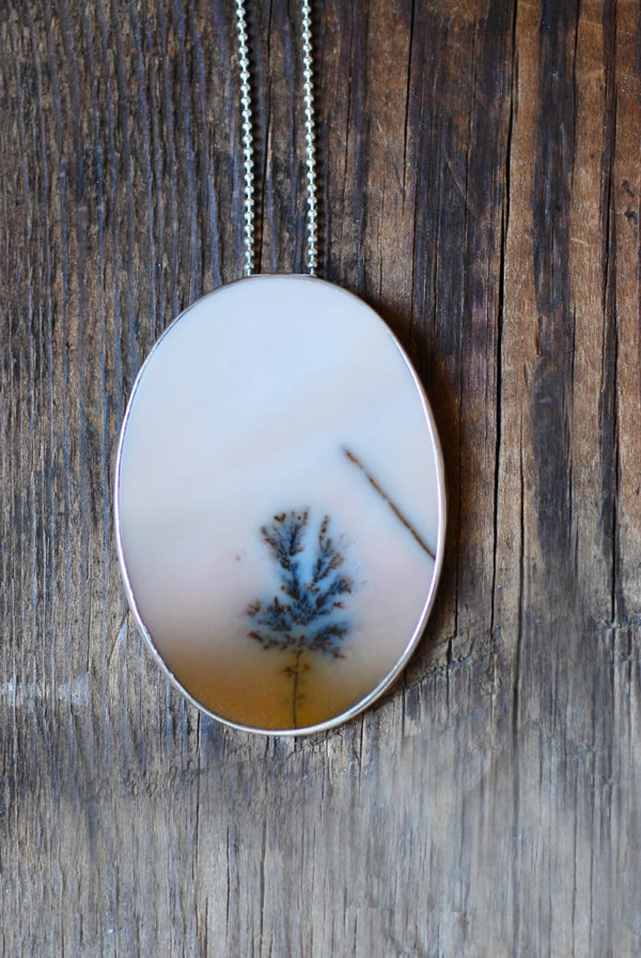 Grow Necklace Dendritic Landscape Agate