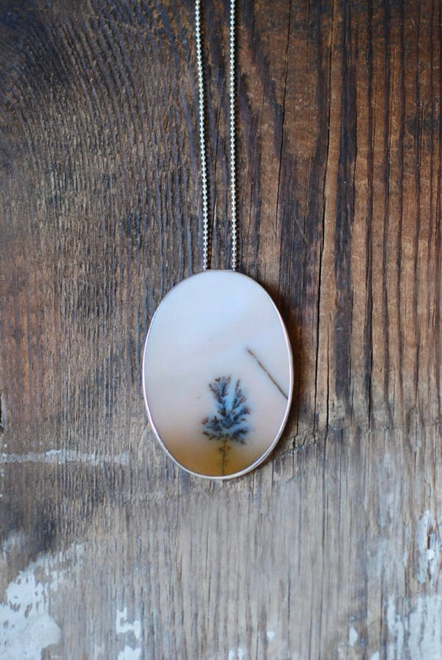 Grow Necklace Dendritic Landscape Agate