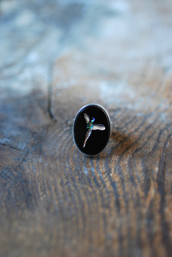 Phoenix Rising Ring Vintage Intaglio