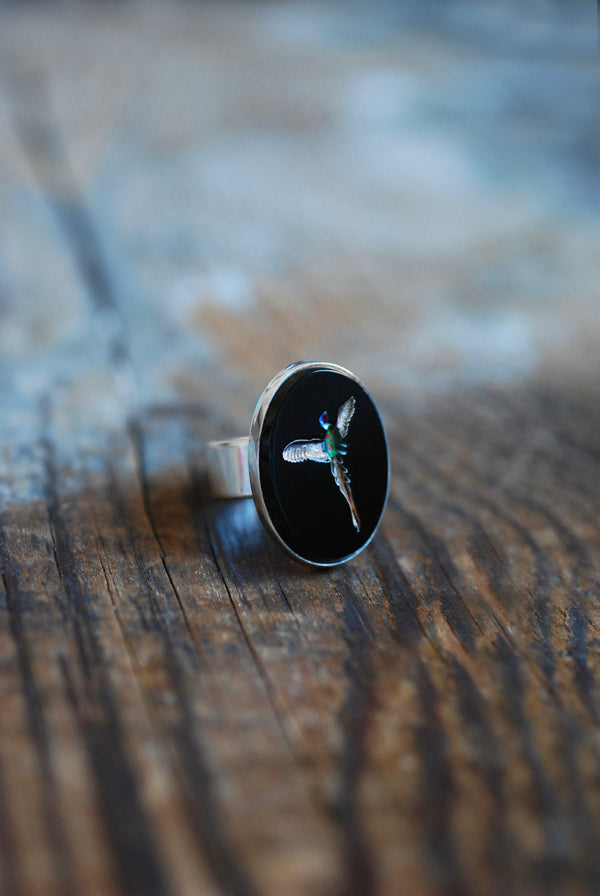 Phoenix Rising Ring Vintage Intaglio