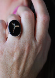 Phoenix Rising Ring Vintage Intaglio