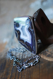 Purple Passion Statement Pendant Rare Collector Agate Ultra Violet Color