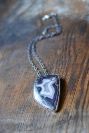 Purple Passion Statement Pendant Rare Collector Agate Ultra Violet Color