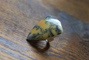 Wildflower Sunset Ring Rare Dendritic Opal