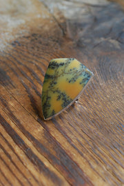 Wildflower Sunset Ring Rare Dendritic Opal