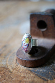 Inner Light Ring Rare Raw Yellow Rainbow Fire Opal